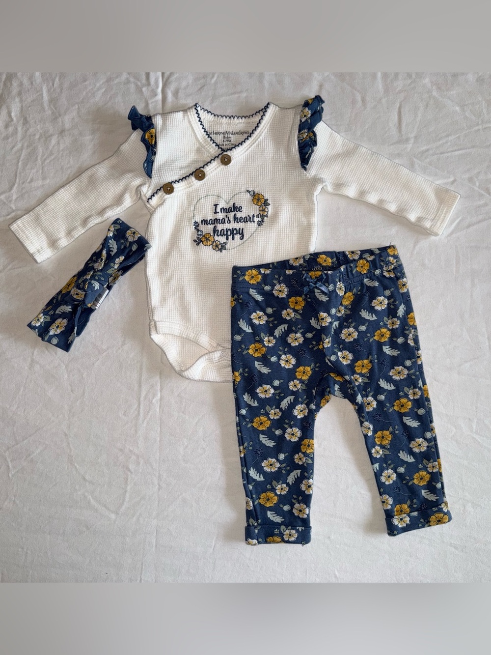 Catherine Malandrino Baby Girl 3-Pc Matching Set 0-3M